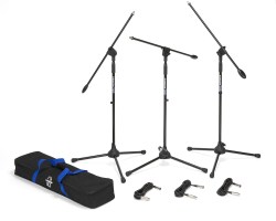 Samson Audio BL3VP Microphone Stand - Black 3 Pack