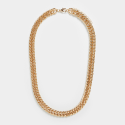 Mkm Gold Chunky Curb Chain Necklace