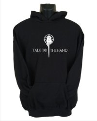 Talk To The Hand Women's Hoodie - Black Large
