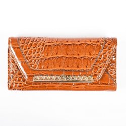 Collections Croc Skin Wallet For Ladies - Beige