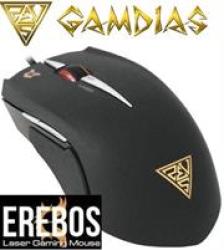 Gamdias Erebos GMS7510 Laser Moba Gaming Mouse 3 Set Ambidextrous Adjustable Side Panelsweight Syste