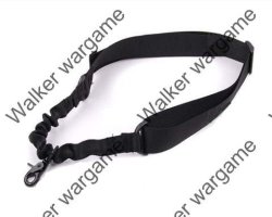 Tactical One Point Elastic Bungee Snap Hook Rifle Sling -- Black