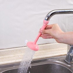 E-scenery Water Saving Tap Faucet Sprayer Faucet Nozzle Filter Aerator Diffuser Water-saving Device For Kitchen Bathroom Scalable And Rotatable Pink