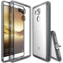 Huawei Mate 8 Case Ringke Fusion Crystal Clear PC Back Tpu Bumper Drop Protection shock Absorption Technology Attached Dust Cap For Huawei Mate 8 - Smoke Black