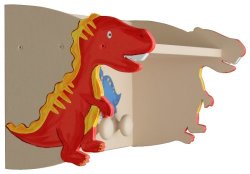 Wooden Dinosaur Shelf With Knobs