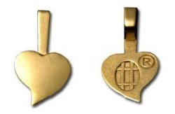 Large 18K Gold Plated Jewelry Heart Bails - 25 Pack