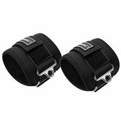 Frgasgds 2 Pcs Ankle Straps For Weight Lifting Attach To Cable Machines Strong Hook And Loop D Shaped Comfortable Around The Ankle Fits Men&women