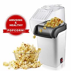 M-master Popcorn Machine Hot Air Popcorn Popper With Wide Mouth Design Oil-free Electric Popcorn Maker With Removable Lid For Home Use
