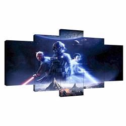 Dehuaart Star Wars Battlefront II Wall Art Canvas - 5 Pieces HD Canvas Print Home Decor Poster Frame 20X30X2P+20X40X2P+20X50X1P