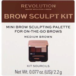 Revolution Brow Sculpt Kit Dark Brown