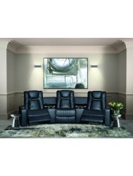 Hannah 5 Piece Home Theatre Two Recliner Black