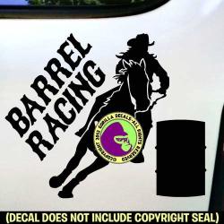 The Gorilla Farm Barrel Racing Vinyl Decal Bumper Sticker Car Laptop Window Trailer Sign Black