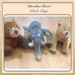 Baby Dreams Collection Adorable For A Baby Boy- Brother Bear And Mamoth Character Plush Toys