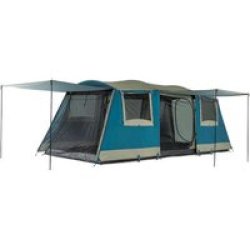 OZtrail Bungalow Tent 9 Person Awning Poles Excluded