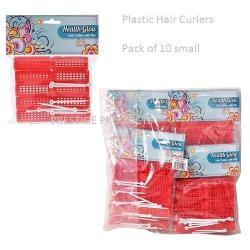 1 X Plastic Hair Curlers Pack Of 10 Small
