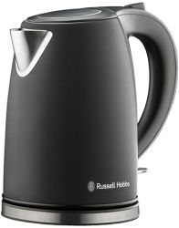 Russell Hobbs Stainless Steel Electric Kettle Black 1.7 Litre