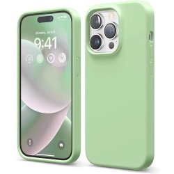 Liquid Silicone Minimalist Case For Iphone 14 Pro Max - Green