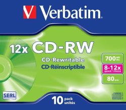 Verbatim - 700MB - Cd-rw 12X - Jewel C