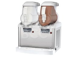 BCE GT2 Push Soft Ice Frozen Yoghurt Machine - White 2 Bowl SIM1002