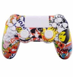 CCMODZ Full Set Hydro Dipped Sticker Bomb Replacement Housing Shell For Ps4 Controller With Buttons