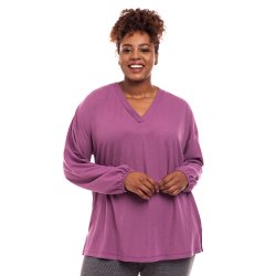 Donnay Plus Size Easy Knit Tunic Purple