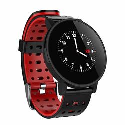 Bravetoshop Bluetooth Smartwatch With Heart Rate Monitor Fitness Watch For Gps Activity Tracking Sleep Monitoring Sport Watch Fitness Tracker Red