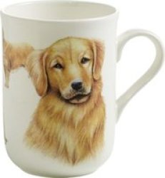 Maxwell & Williams Cashmere Pets Dog Gold Retro Mug 300ML