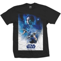 Star Wars Rogue One Jyn X-wing 01 Mens Black T-Shirt Medium