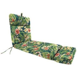 Jordan Manufacturing Outdoor French Edge Chaise Lounge Cushion Cypress Lagoon