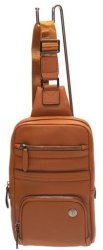 Leather Single Strap Backpack Tan