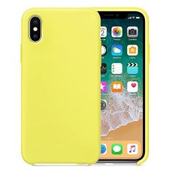 Meweri Iphone X Case Liquid Silicone Gel Rubber Phone Case For Iphone X Iphone X Yellow