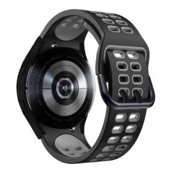 Silicone Sports Strap For Samsung Galaxy Watch 4-BLACK & Grey