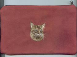 Make Up pencil Bag Somali Cat. Burgandy