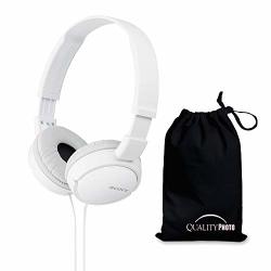 Sony MDRZX110 Zx Series Stereo Headphones White With Ultra Soft Travelers Pouch ...