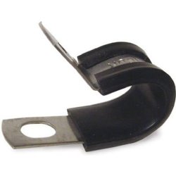 Gardner Bender PPR-1550 Rubber Insulated Steel Clamp 1 2 In. 1 Hole Black