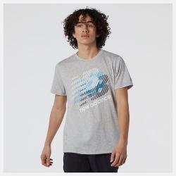 New Balance Men's Graphic Heathertech T-Shirt - Athletic Grey Heather - 2XL