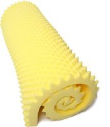Extra-large Convoluted eggbox Mattress Topper Yellow