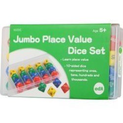 Edx Education Jumbo Classroom Place Value Dice Set