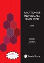 Taxation Of Individuals Simplified 2016 Paperback