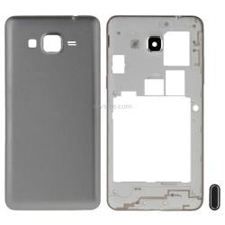 Full Housing Cover Middle Frame Bezel + Battery Back Cover + Home Button For Galaxy Grand Prime G530 Dual Sim Card Version Grey