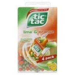 Tic Tac Lime And Orange 4 Bag - Pack Of 6 By Tic Tac