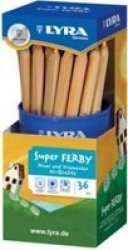 Super Ferby 4COLOR Colour Pencils Cup Of 36 - Unlacquered