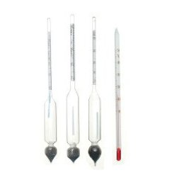 3PCS Wine Making Hydrometer Alcohol Meter Tester Thermometer Measure Test 0-100