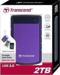 Transcend 2TB Rugged USB3.0 Hard Drive 2.5 - Purple