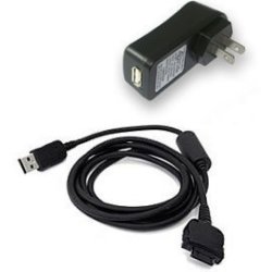For Hp Ipaq HX2000 HX2100 HX2400 HX2410 HX2415 HX2700 HX2750 HX2755 Sync And Charge Cable - USB Travel Charger Adaptor Bundle Us Standard