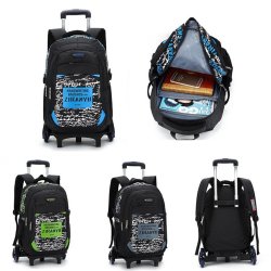 Backpack Trolley Children School Bags With 6 Wheels Children Kids Wheeled Bag