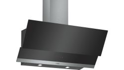 Bosch - Serie 4 90CM Wall Mounted Chimney Inclined Glass Cooker Hood Black And Silver