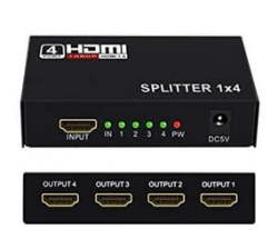 Dw 1 In 4 Out HDMI Splitter Adapter Support 4KX2K 3D 1080P