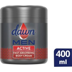 Dawn Men Fast Absorbing Moisturizing Body Cream Active For Dry Skin 400ML