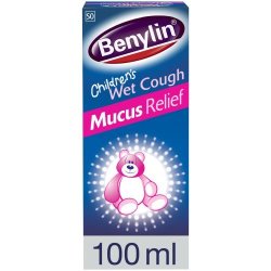 Benylin Children's Wet Cough Syrup Mucus Relief Ages 2 To 12 100ML